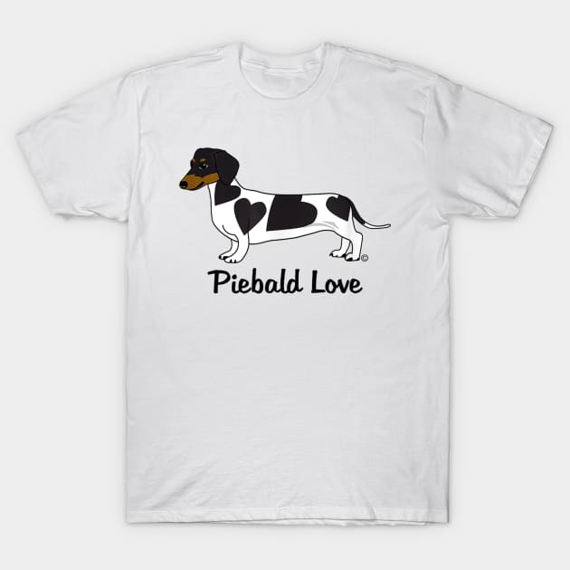 Piebald Love Dachshund T-Shirt by Xamgi